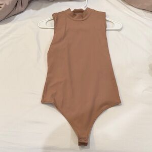 Abercrombie & Fitch Sleeveless Tan Bodysuit